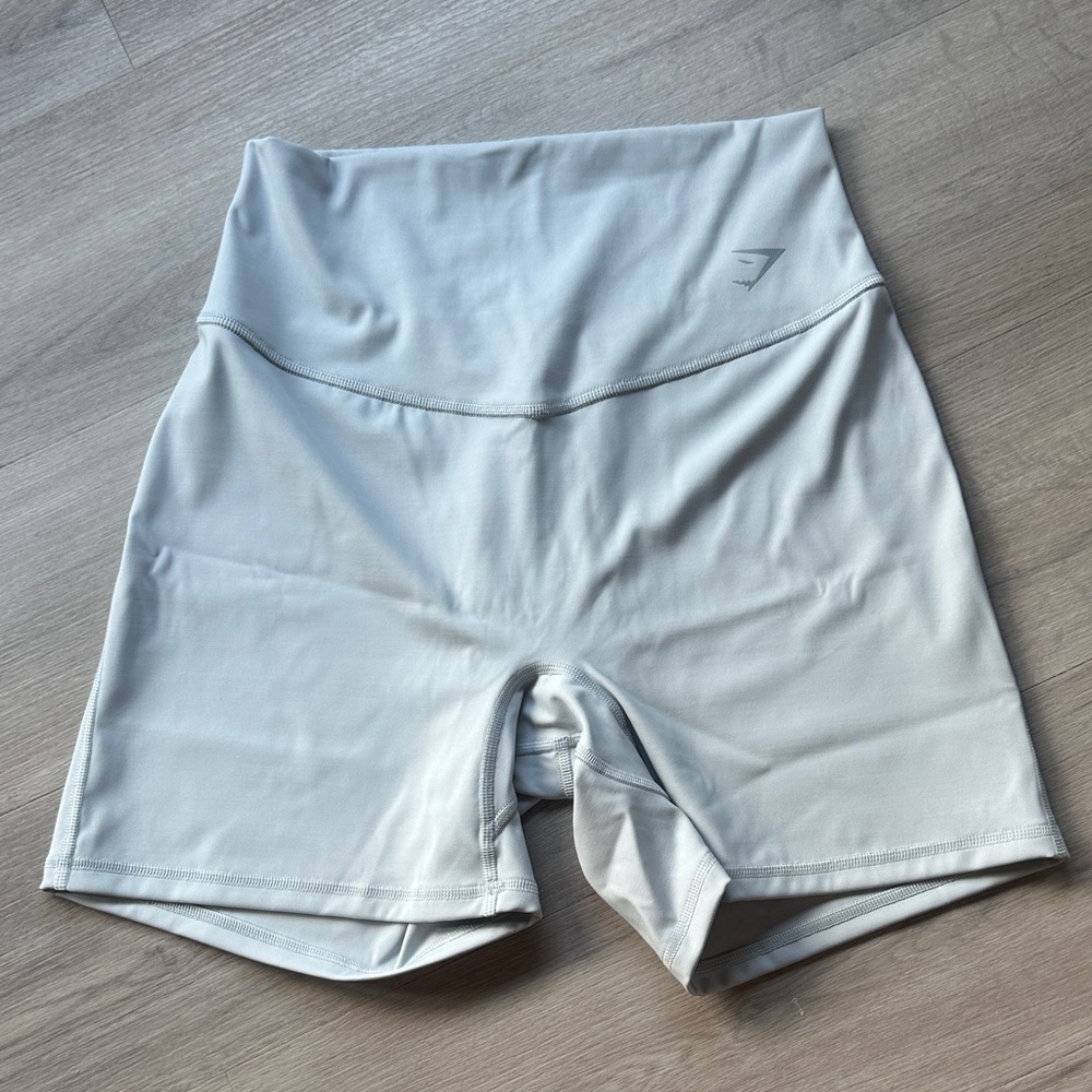 Gymshark Women's Light Blue Bike Shorts